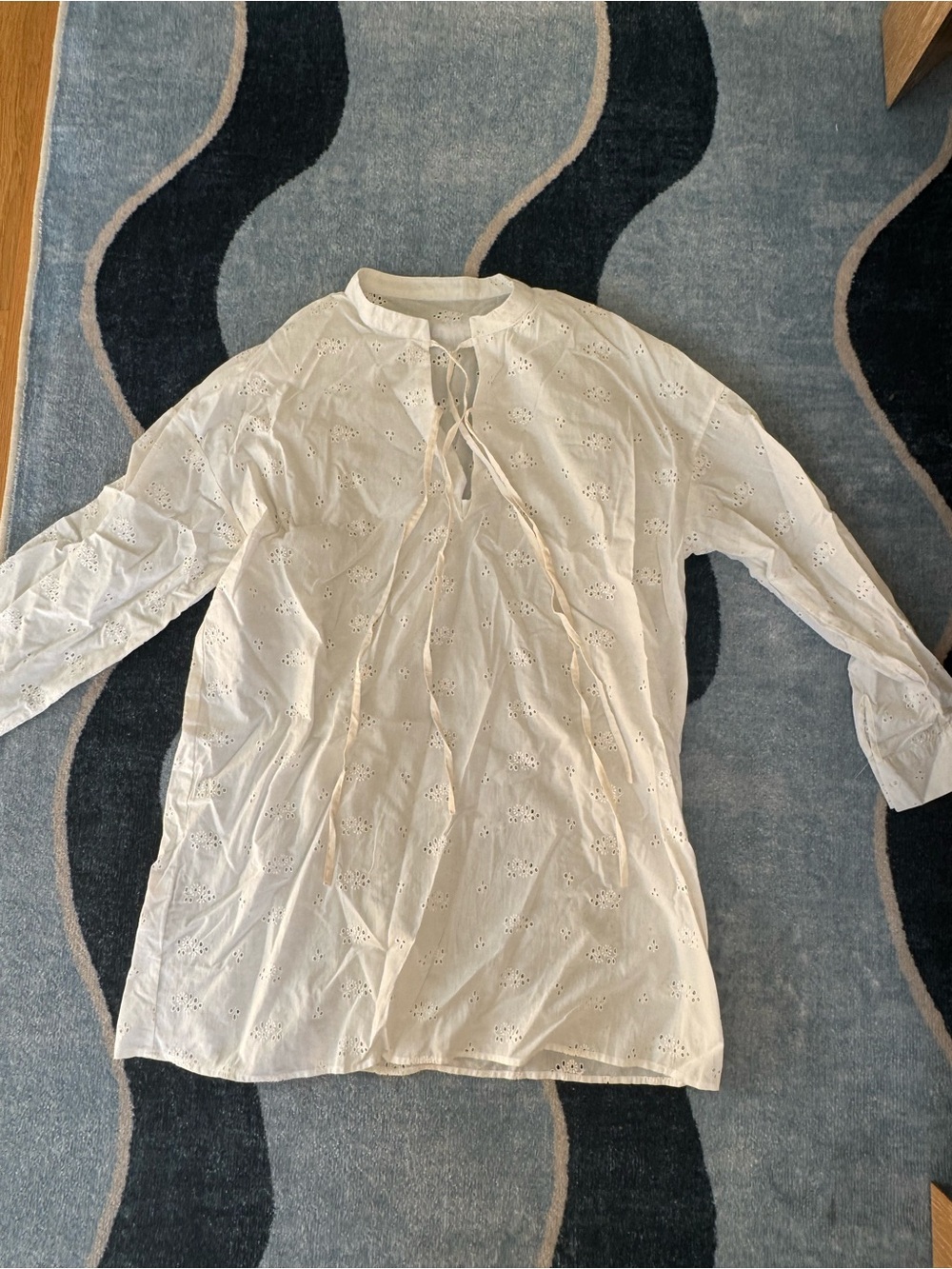 Mango White Eyelet Cotton Tunic